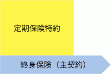 定期付終身保険イメージ
